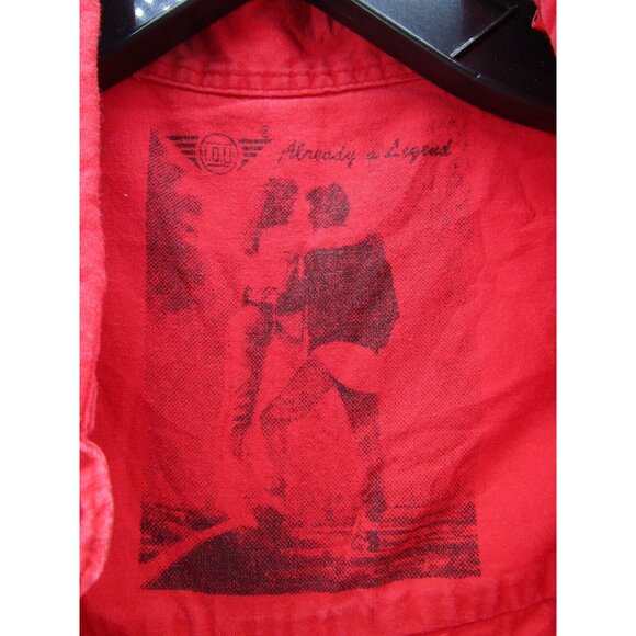 VINTAGE IOU Shirt Medium Button Down Pockets Camp Limited Edition Retro - Picture 8 of 10